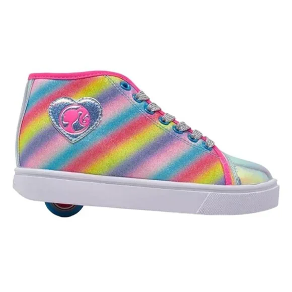 Heelys Little Girls Veloz Barbie High Top Wheeled Sneakers Size Youth 8 LDS 9 - Picture 3 of 12